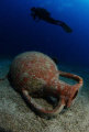   Amphora form BodrumTurkiye. Taken Nikon D80 105mm fisheye lens YS110 YS110a double strobe. Bodrum/Turkiye. Bodrum/Turkiye Bodrum Turkiye. YS-110 YS 110 YS-110a 110a strobe  